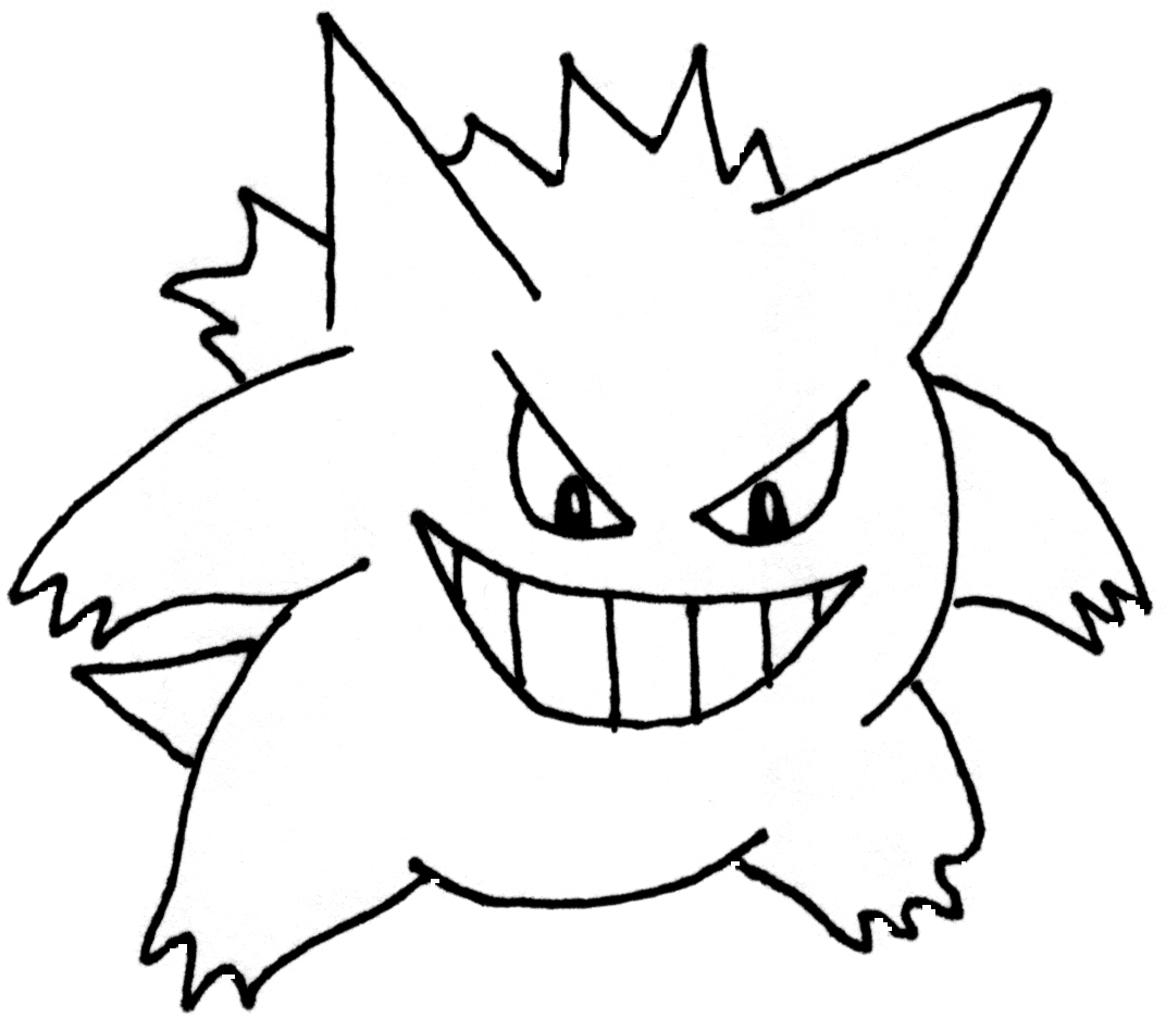 Pokemon Coloring Pages Gengar 2