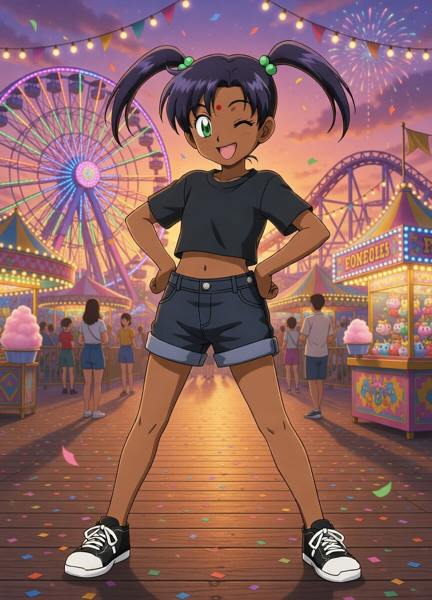 Harshada at amusement park