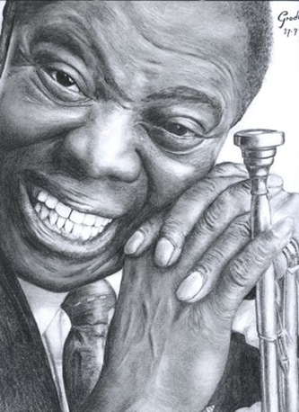 Celebrity Drawings Louis Armstrong