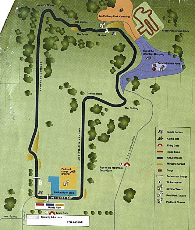 Mt Panorama Circuit Map