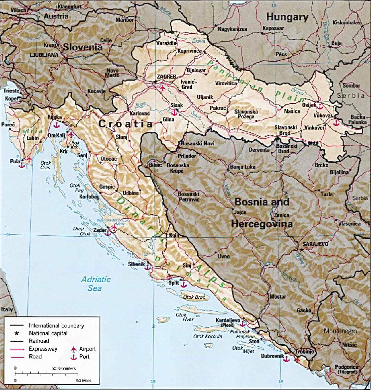Map Of Croatia