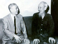 With President Ho Chi Minh of Vietnam