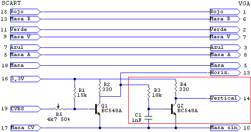 vga to component schematic