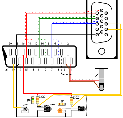 rgb to vga converter circuit diagram