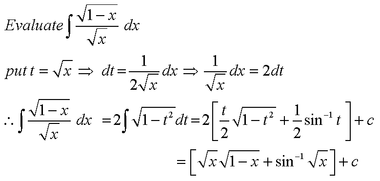 integration by substitution