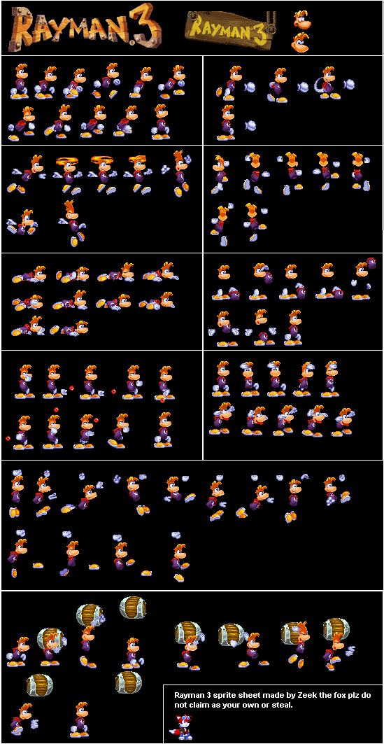 Rayman Sprite Sheet Game Spritesheet Pinterest Sprites - Bank2home.com