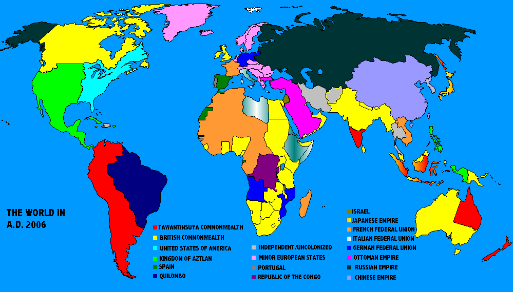 Карта мира 1900 года