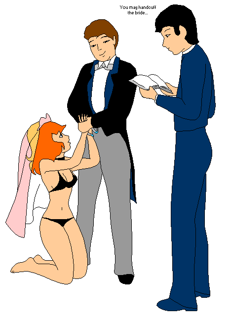 You may handcuff the bride.