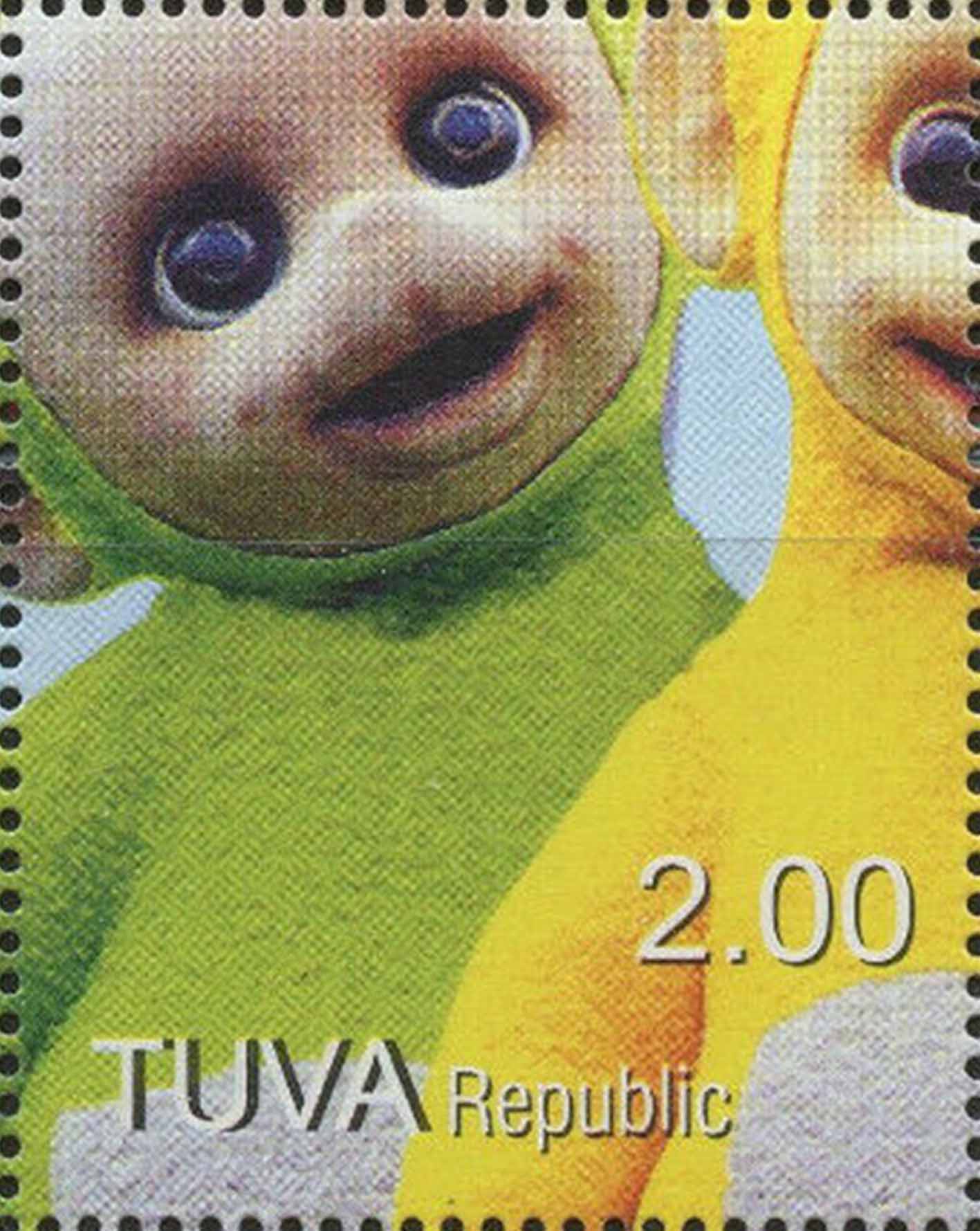 Teletubbies, an issue that saw English dealer Clive Feigenbaum 
convicted and fined in April 2001.

Click this stamp to see the full set.